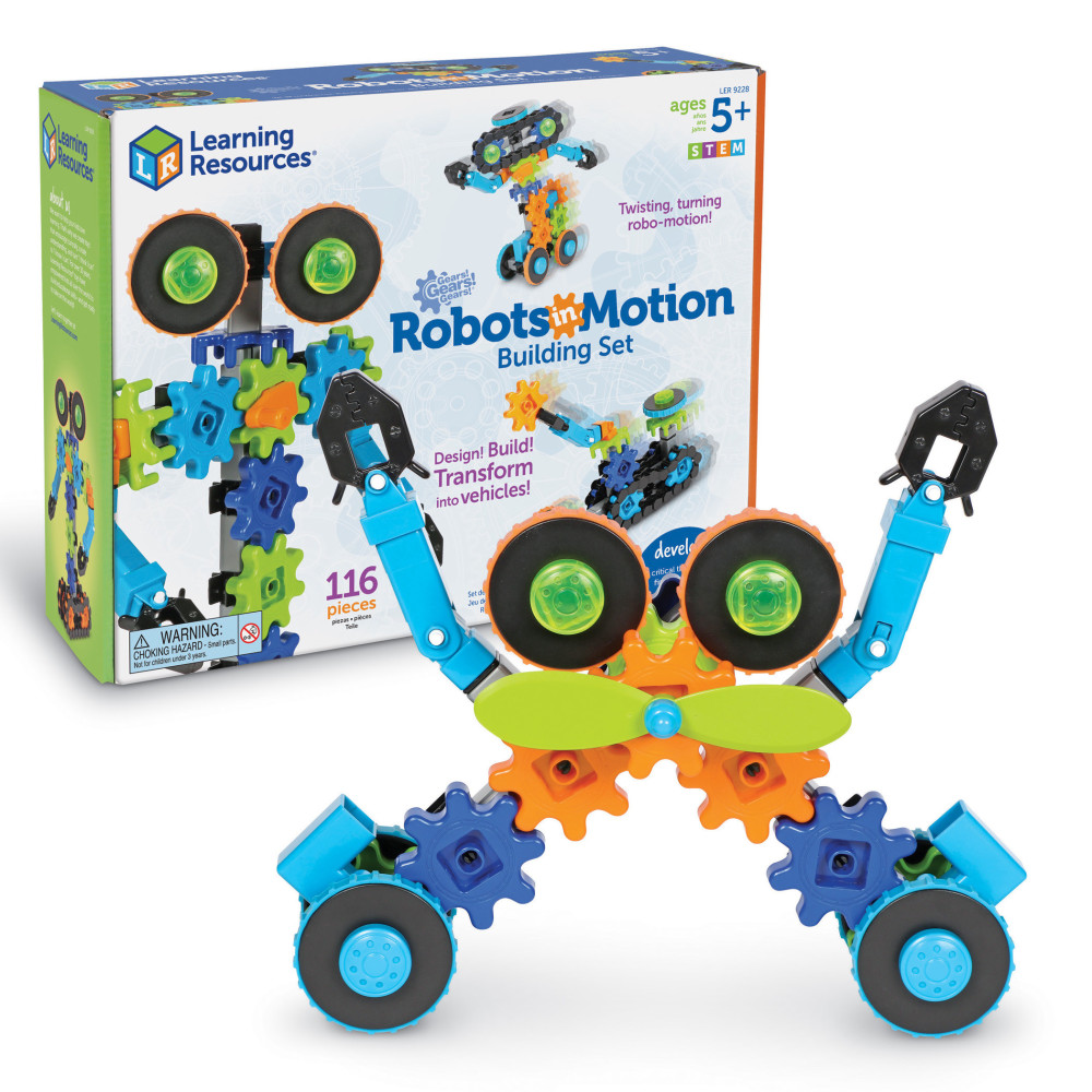 Learning Resources Gears! Gears! Gears! Robots In Motion Building Set, 116 Pieces MPN:LER9228