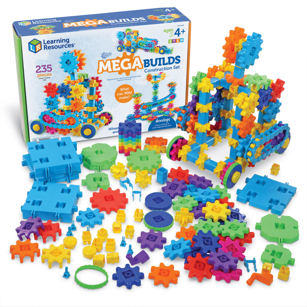 Learning Resources Gears! Gears! Gears! Mega Builds Construction Set, 235 Pieces MPN:LER9249