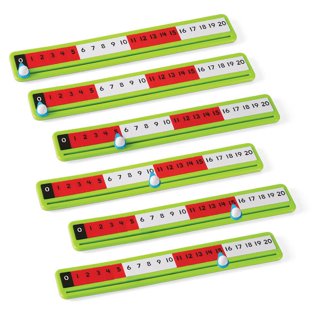 Hand2Mind Rekenrek Number Paths, 12in x 2in, Multicolor, Grades K to 2, Pack Of 6 Paths MPN:HTM86885