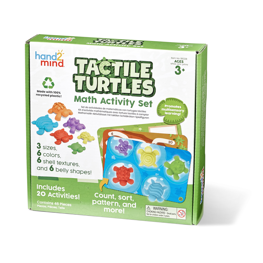Hand2Mind Tactile Turtles Math 46-Piece Activity Set, Multicolor MPN:HTM95328