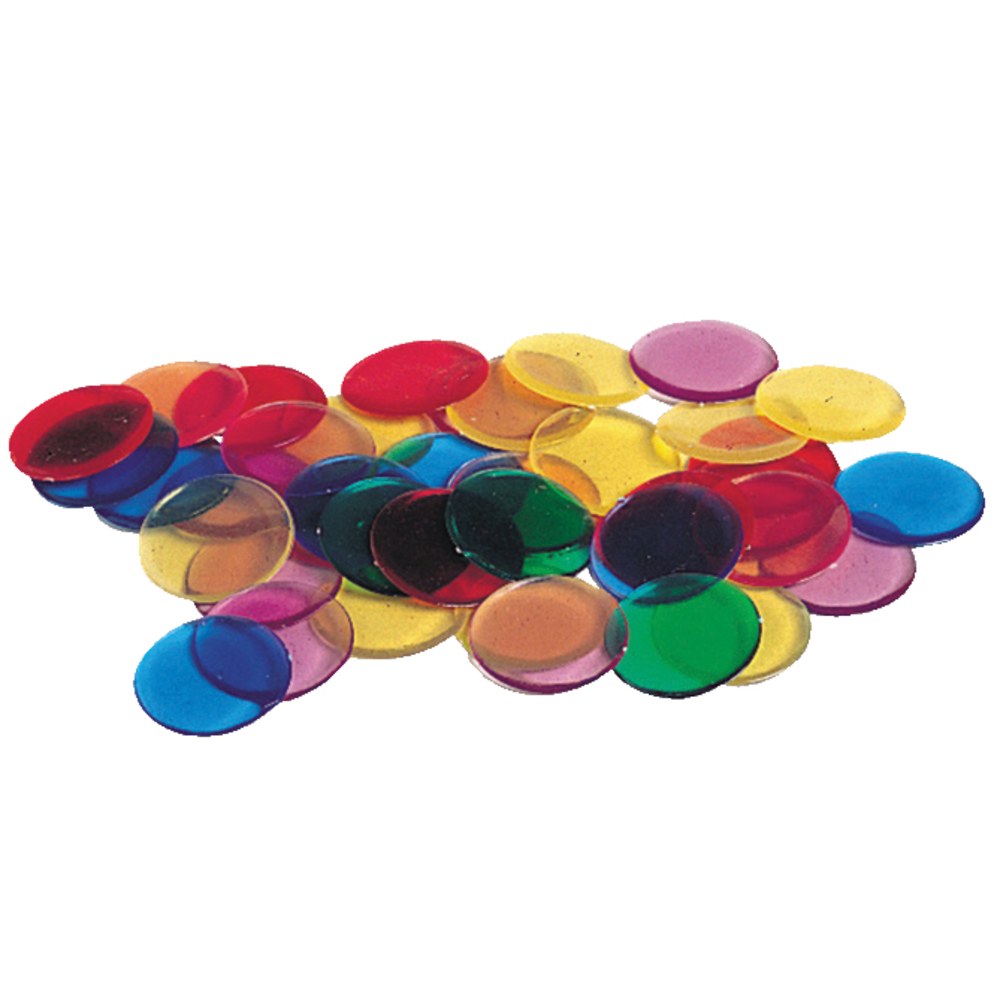 Learning Resources Transparent Counting Chips, 3/4in, Assorted Colors, Set Of 250 MPN:LER0131
