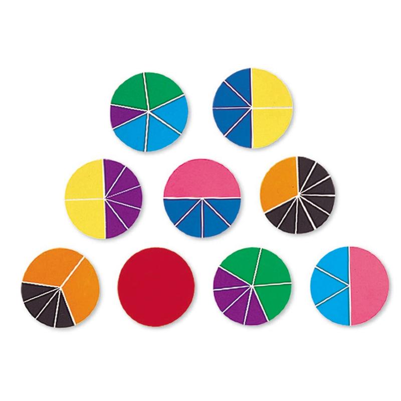 Learning Resources Rainbow Fraction Deluxe Circles, Ages 6-12, Set of 9 MPN:LER0617