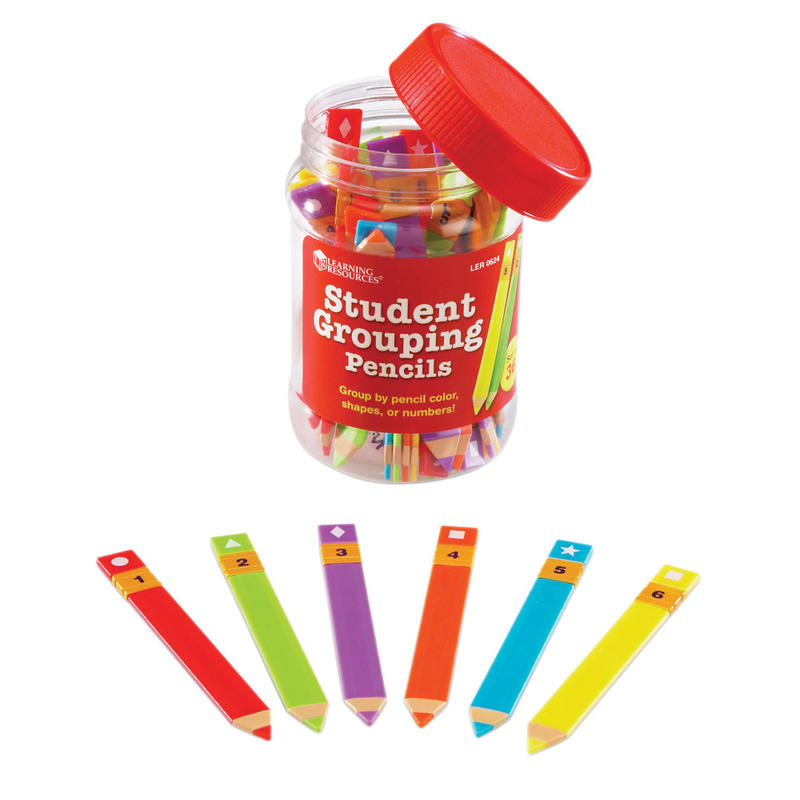Learning Resources Student Grouping Pencils, 1/2in x 4 1/2in, Multicolor, Pack Of 36 MPN:LER0624