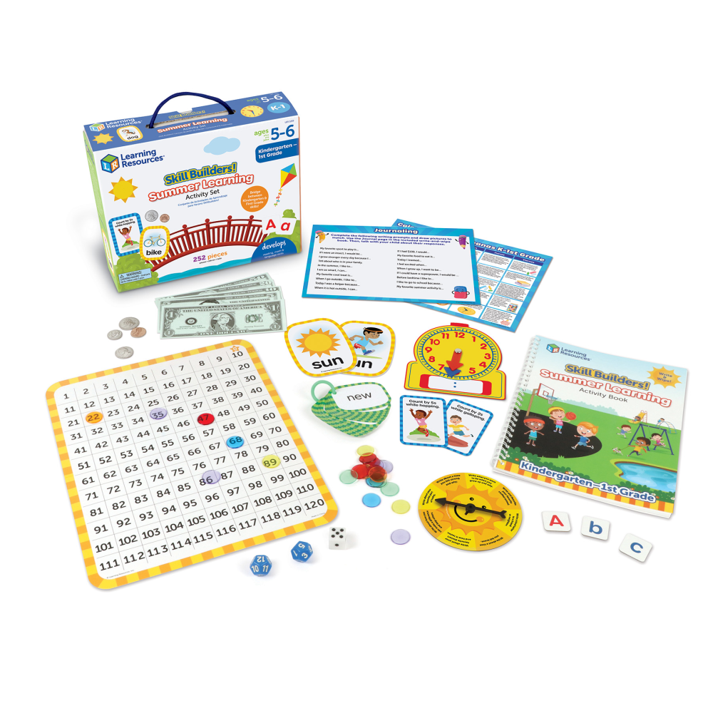 Learning Resources Skill Builders Summer Learning Activity Set, Multicolor, Kindergarten to Grade 1 MPN:LER1259