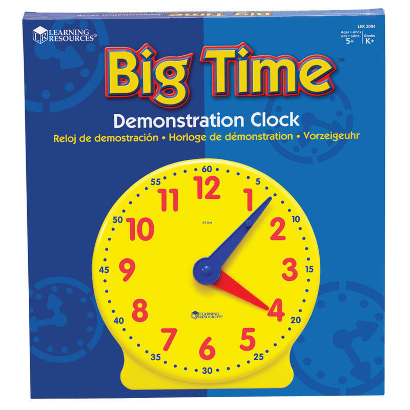 Learning Resources Big Time Learning Clock, 12-Hour Demonstration, Ages 5-12, 13 1/4inH MPN:LER2094