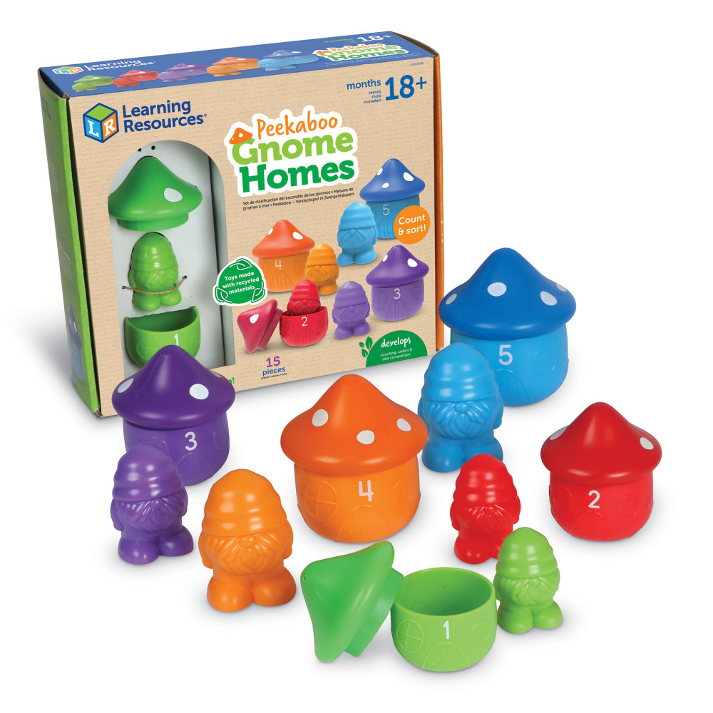 Learning Resources Peekaboo Gnome Homes, Multicolor MPN:LER3608