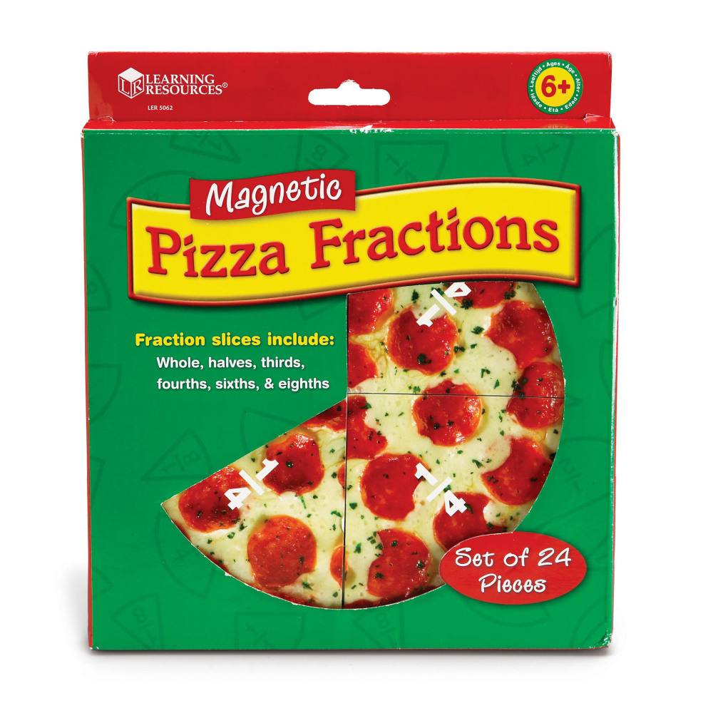 Learning Resources Magnetic Pizza Fraction Set, Pack Of 6 MPN:LER5062