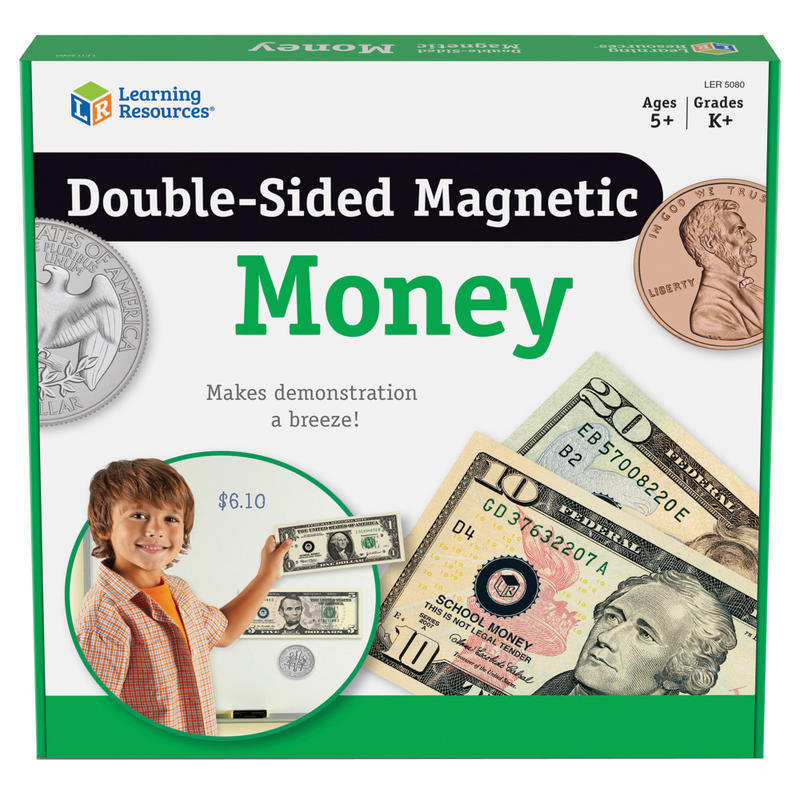 Learning Resources Double-Sided Magnetic Money Set, Grades Pre-K - 8 MPN:LER5080
