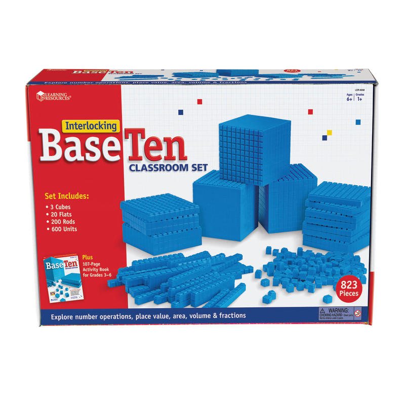 Learning Resources Interlocking Base 10 Class Set, Grades 1 - 9 MPN:LER6358