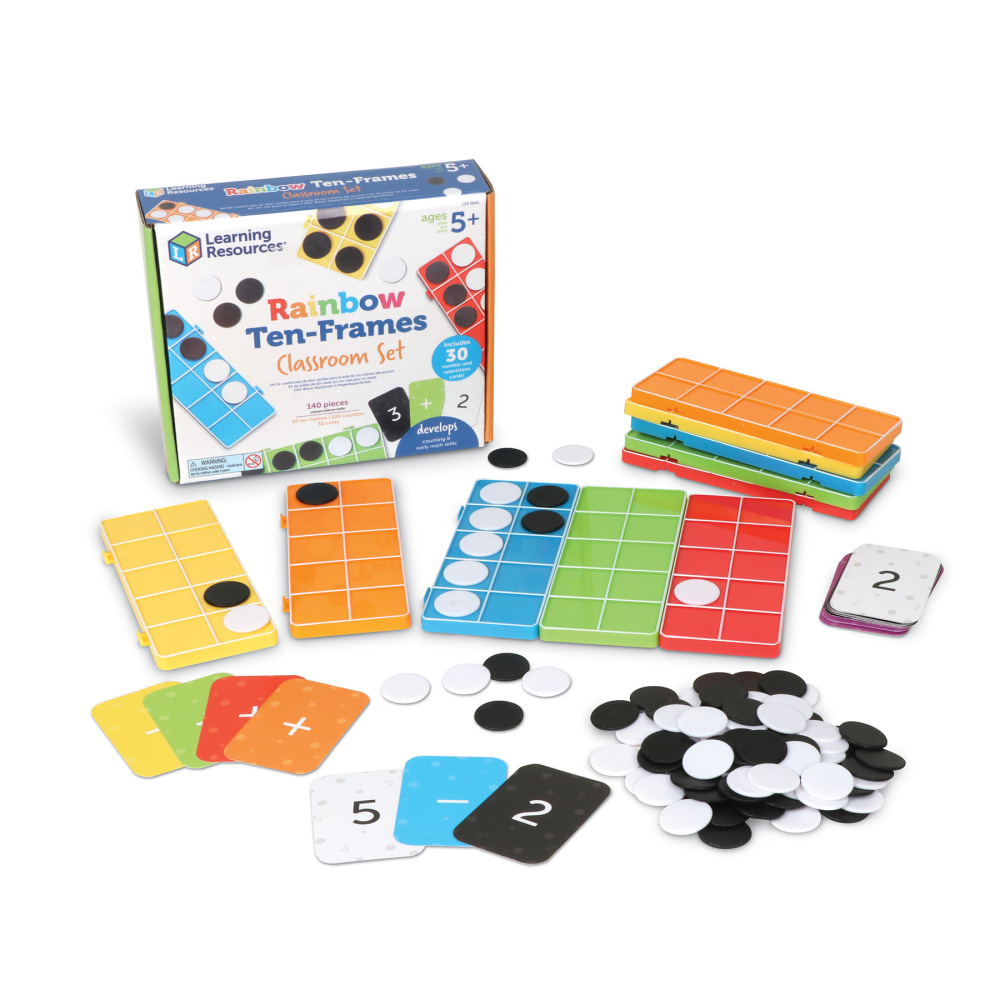 Learning Resources Rainbow Ten Frame Set, Multicolor MPN:LER6641