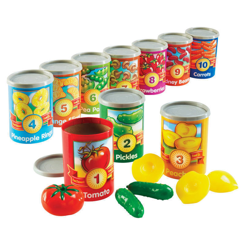 Learning Resources 1 To 10 Counting Cans Set, 4 1/4in x 3in, Pre-K To Grade 2 MPN:LER6800