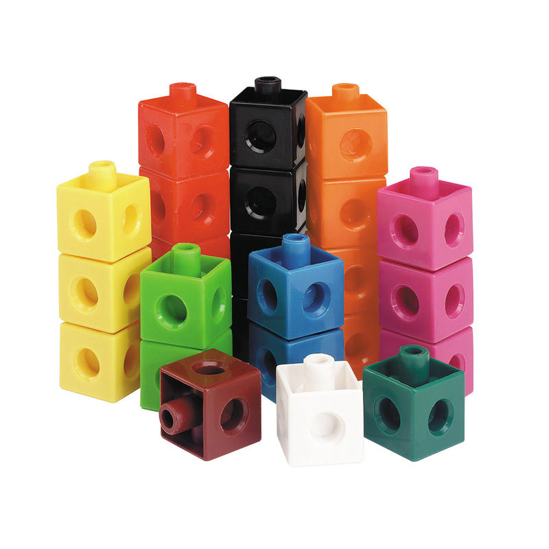 Learning Resources Snap Cubes, 3/4inH x 3/4inW x 3/4inD, Assorted Colors, Grades Pre-K - 9, Pack Of 500 MPN:LER7585