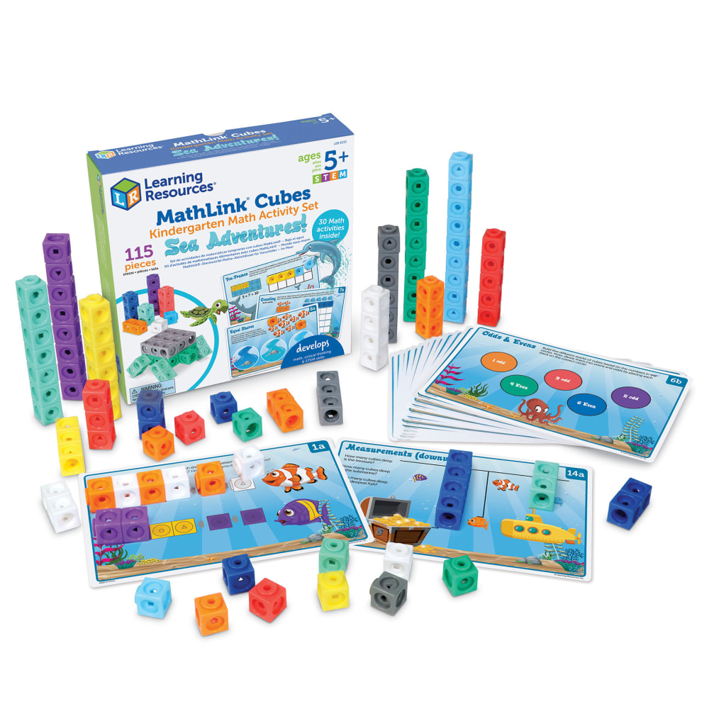 Learning Resources Mathlink Cubes Kindergarten Math Activity Set, Sea Adventures! MPN:LER9333
