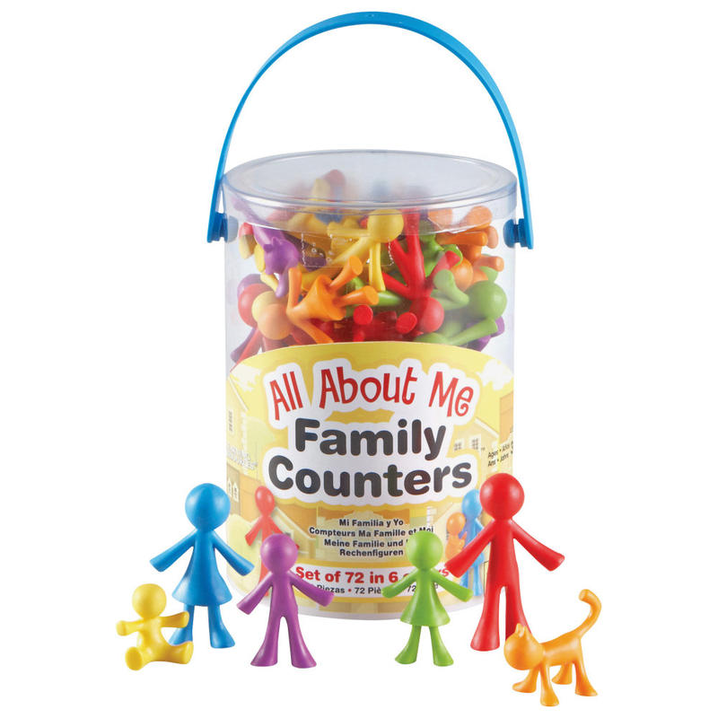 Learning Resources All About Me Family Counters, Assorted Colors, Grades Pre-K - 8, Pack Of 72 MPN:LER3372
