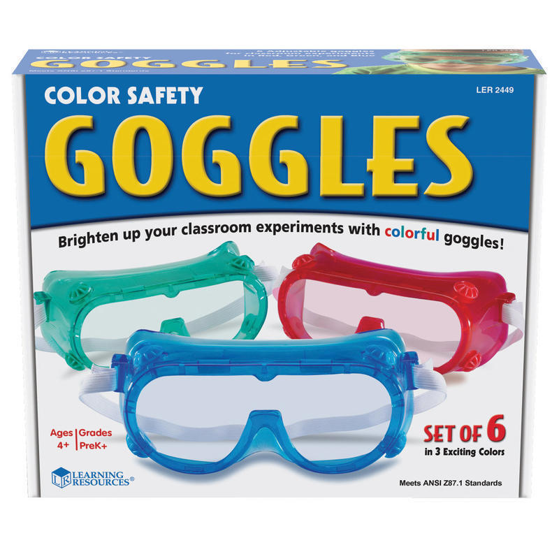 Learning Resources Rainbow Safety Goggles, Assorted Colors, Pack Of 6 MPN:LER2449