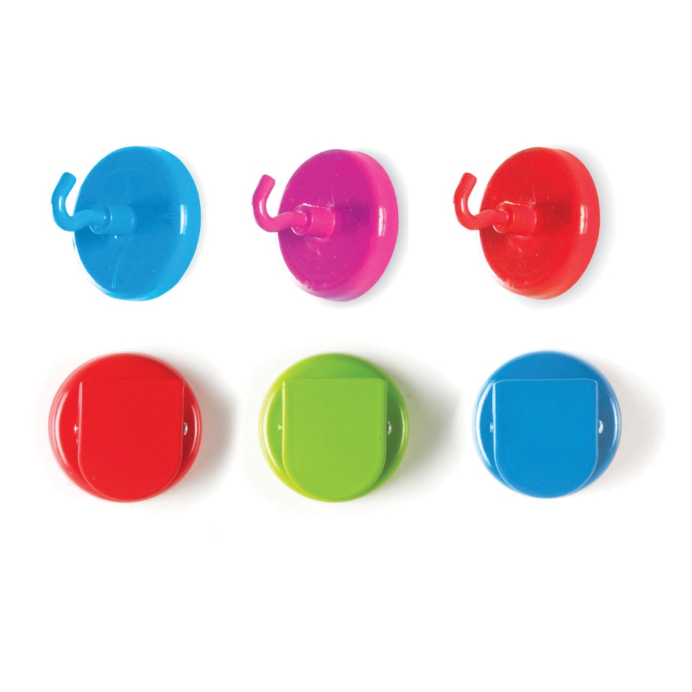 Learning Resources Super Strong Magnetic Clips And Hooks, 1.5 Inch, Assorted, Set Of 6 MPN:LER2691