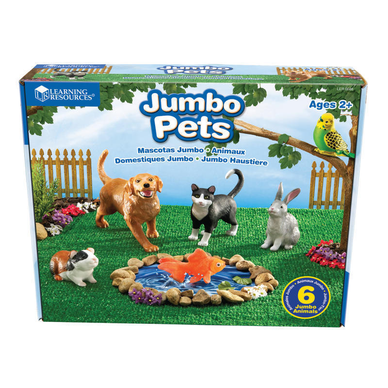 Learning Resources Jumbo Pets, Grades Pre-K - 3, Set Of 6 MPN:LER0688