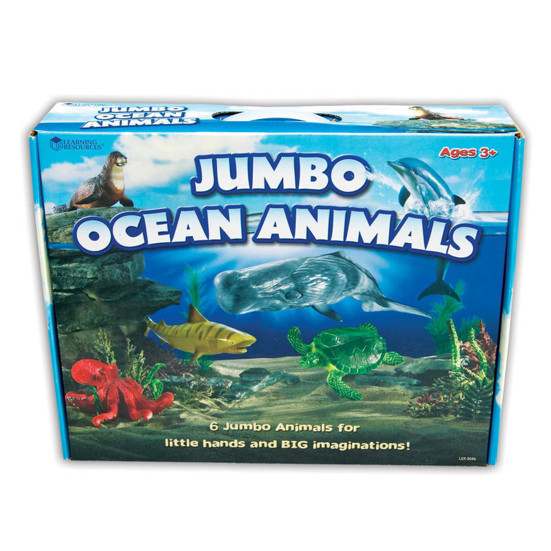 Learning Resources Jumbo Figures, Ocean Animals, Pack Of 6 MPN:LER0696