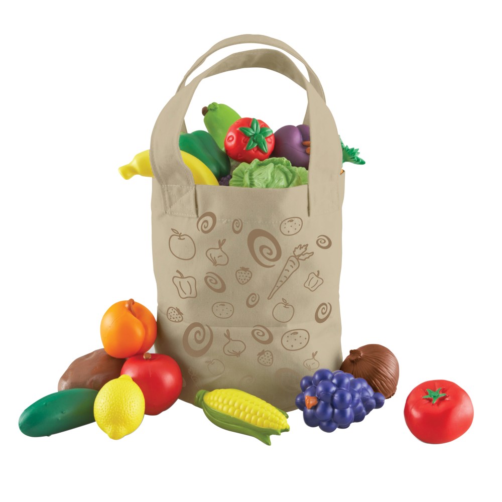 Learning Resources New Sprouts Fresh Picked Fruit And Veggie Tote Set, Pre-K To Grade 2 MPN:LER9722