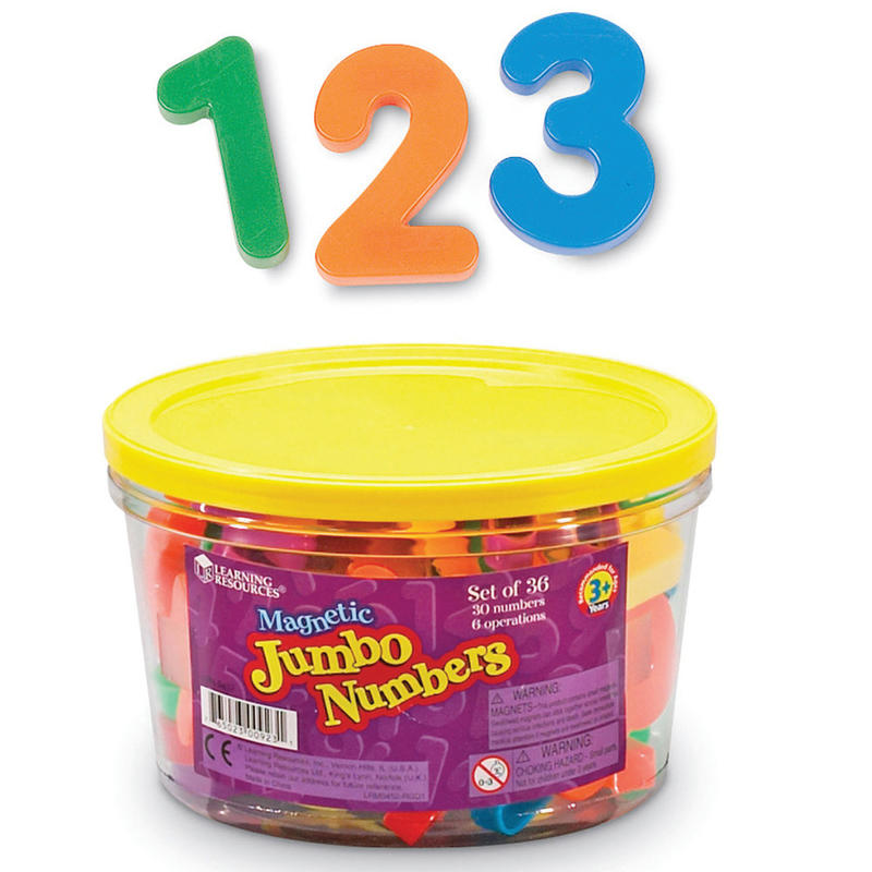 Learning Resources Jumbo Magnetic Numbers, 36 Pieces, Grades Pre-K - 1 MPN:LER0452