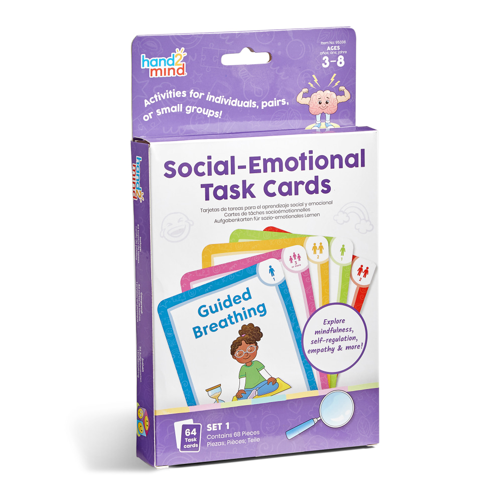 Hand2Mind Social-Emotional Task Cards, Pre-K to Grade 3, Set Of 64 Cards MPN:HTM95336