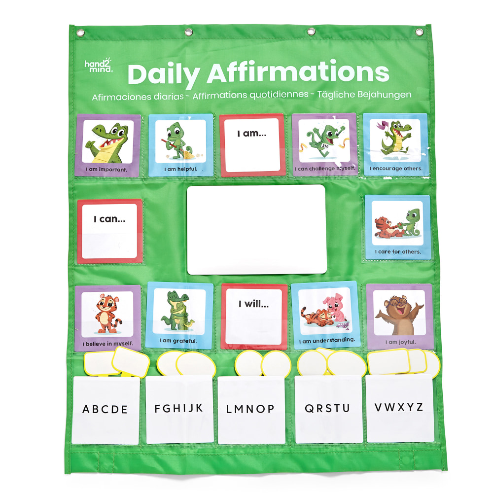 Hand2Mind Daily Affirmations Pocket Chart MPN:HTM95378