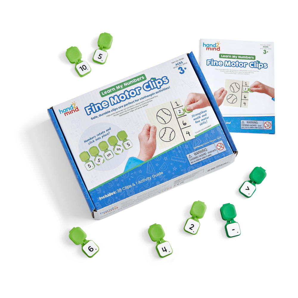 Hand2Mind Learn My Numbers Fine Motor Clips MPN:HTM95381