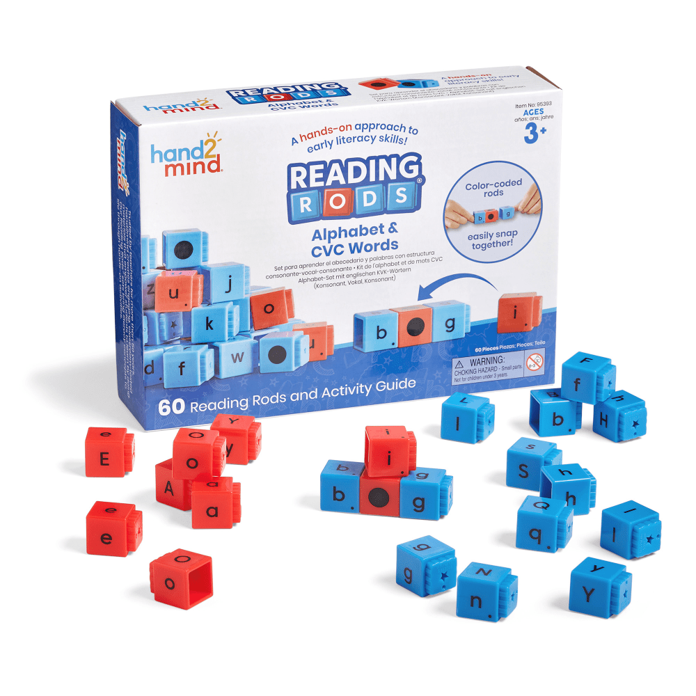 Hand2Mind Reading Rods Alphabet And Cvc Words Set MPN:HTM95393