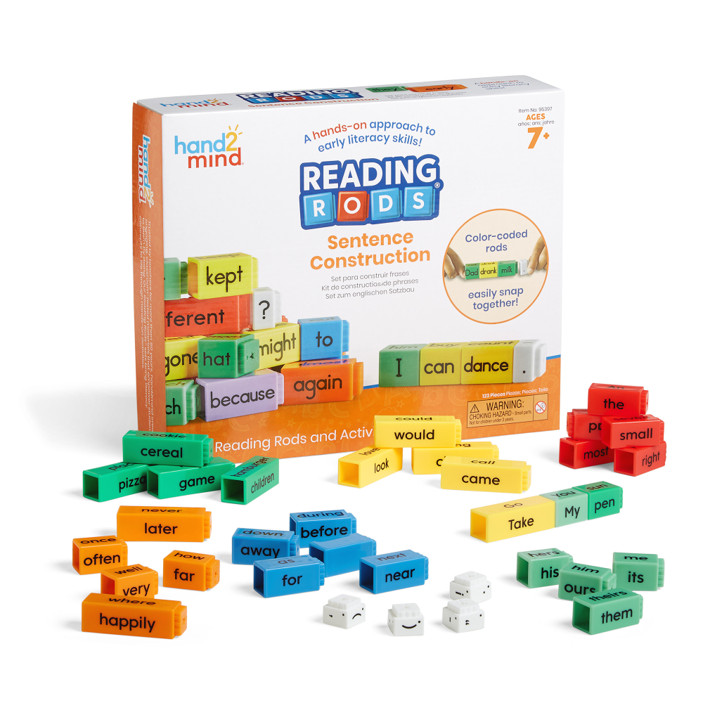 Hand2Mind Reading Rods Sentence Construction Set MPN:HTM95397