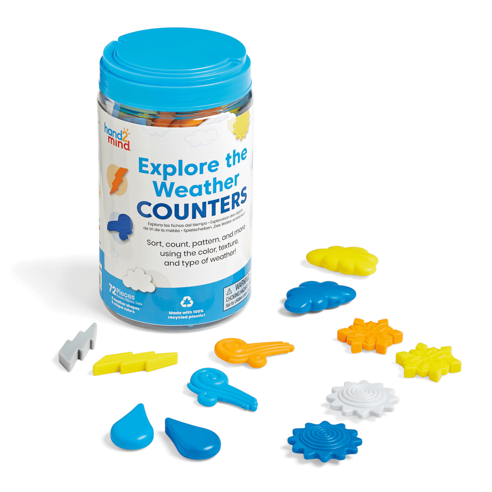 Hand2Mind Explore The Weather Counters, Multicolor, Pre-K - 3 MPN:HTM96147