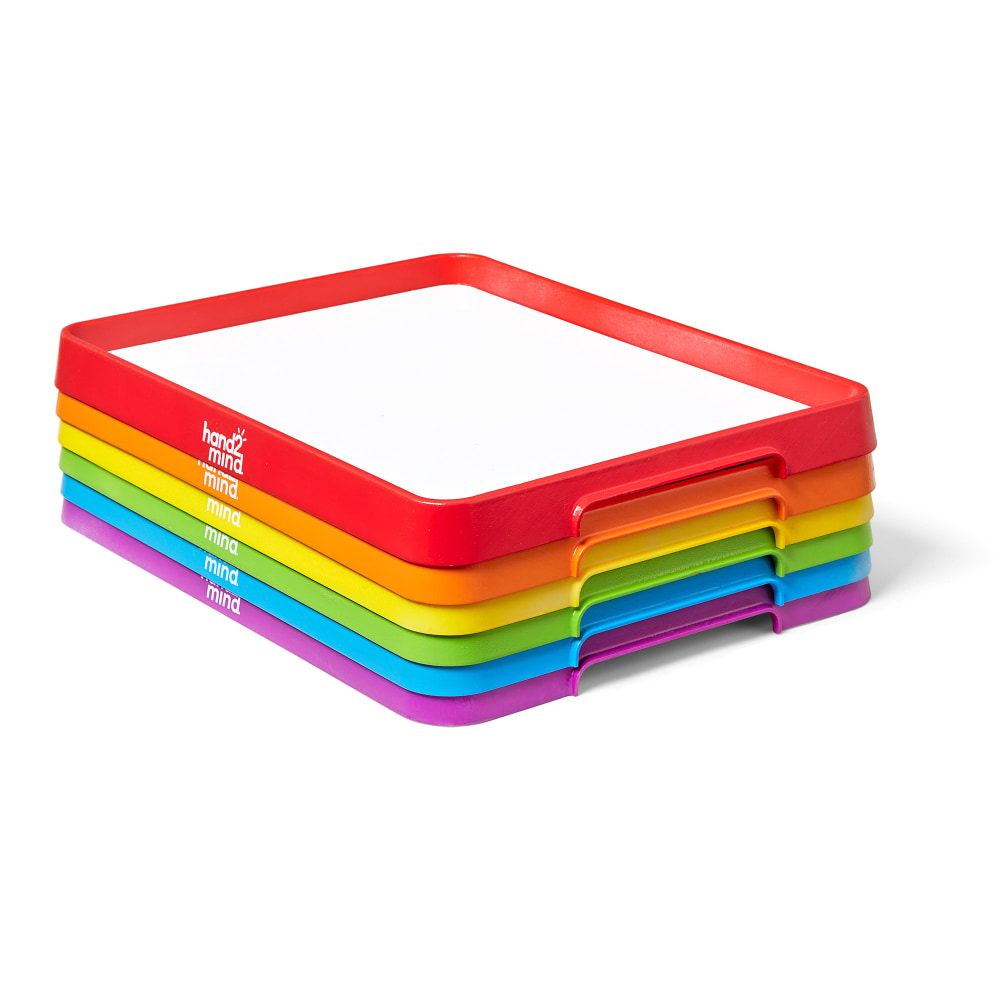 Hand2Mind Magnetic Dry-Erase Activity Trays, Multicolor, Pre-K - 3, Set Of 6 Trays MPN:HTM96157
