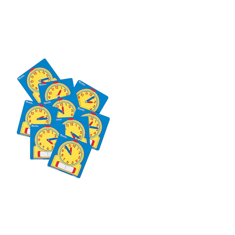 Learning Resources Write And Wipe Student Clock Set, Ages 6-12, Set Of 10 MPN:LER0572