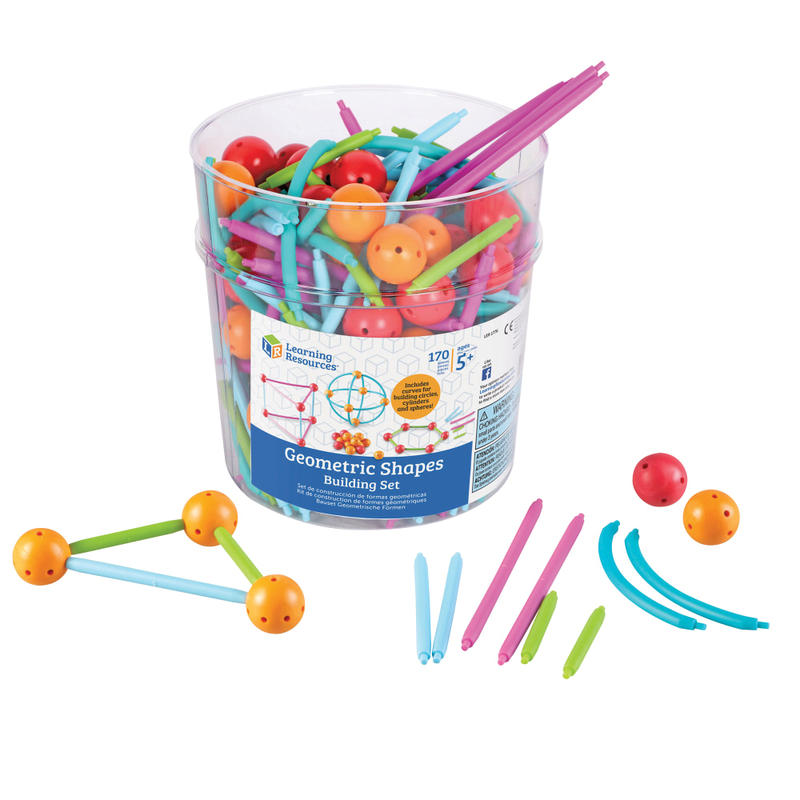 Learning Resources Geometric Shapes Building Set, Pre-K - College, Set Of 170 MPN:LER1776