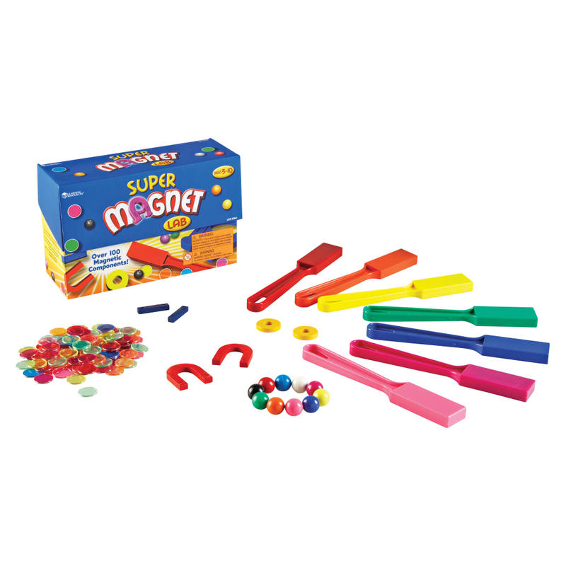 Learning Resources Super Magnet Lab Kit, Pre-K To Grade 5, Set Of 224 Pieces MPN:LER2064