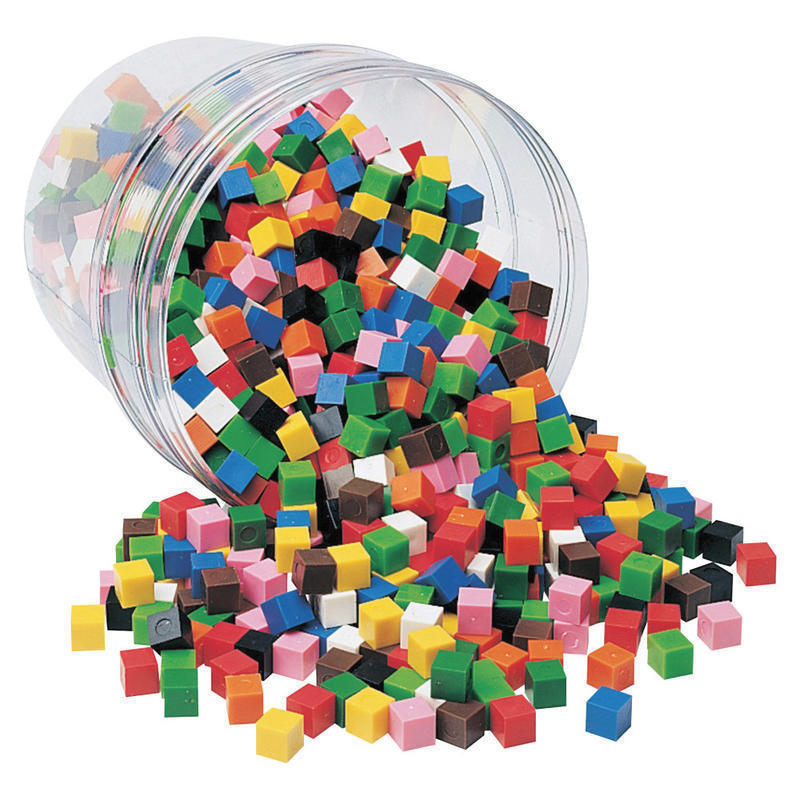 Learning Resources Centimeter Cubes, 1 Cm, Grades 1-9, Pack Of 1, 000 MPN:LER2089