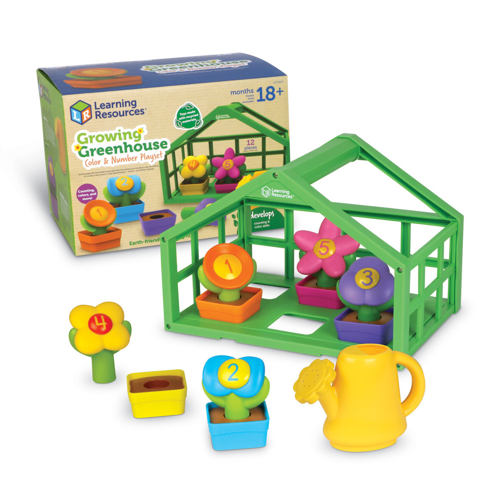 Learning Resources Growing Greenhouse Color And Number Playset, Multicolor MPN:LER3605