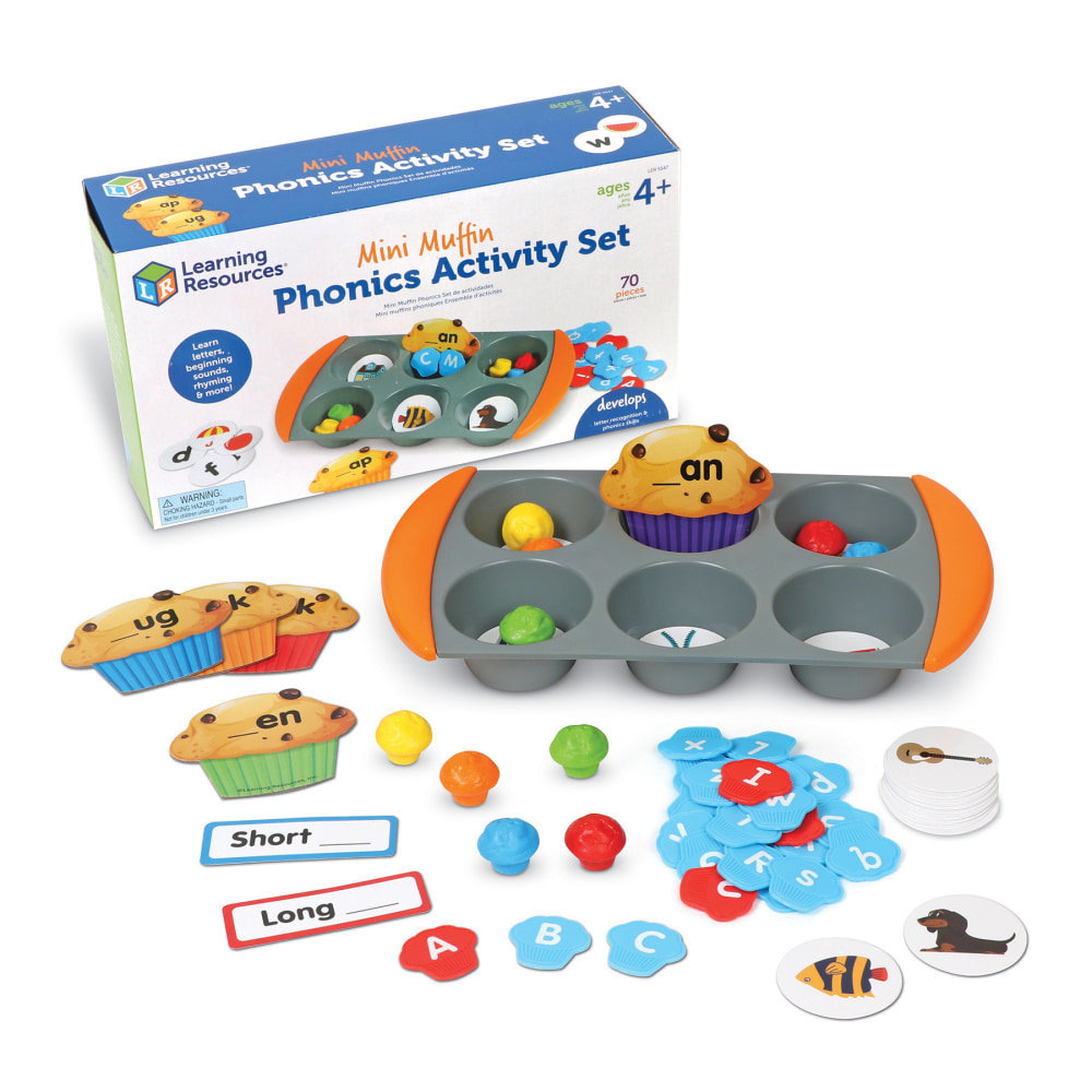 Learning Resources Muffin Tin Letters & Sounds, Multicolor MPN:LER5547