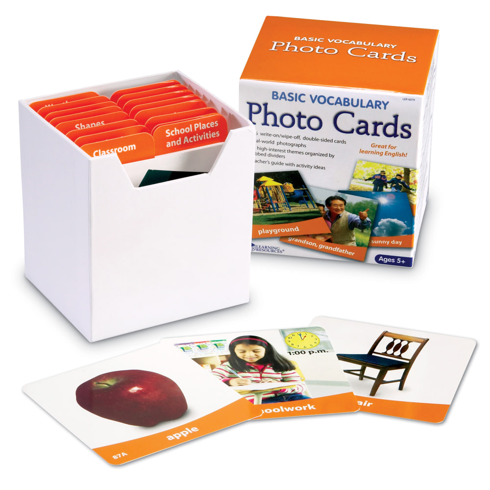 Learning Resources Basic Vocabulary Photo Card Set, Set Of 156 MPN:LER6079