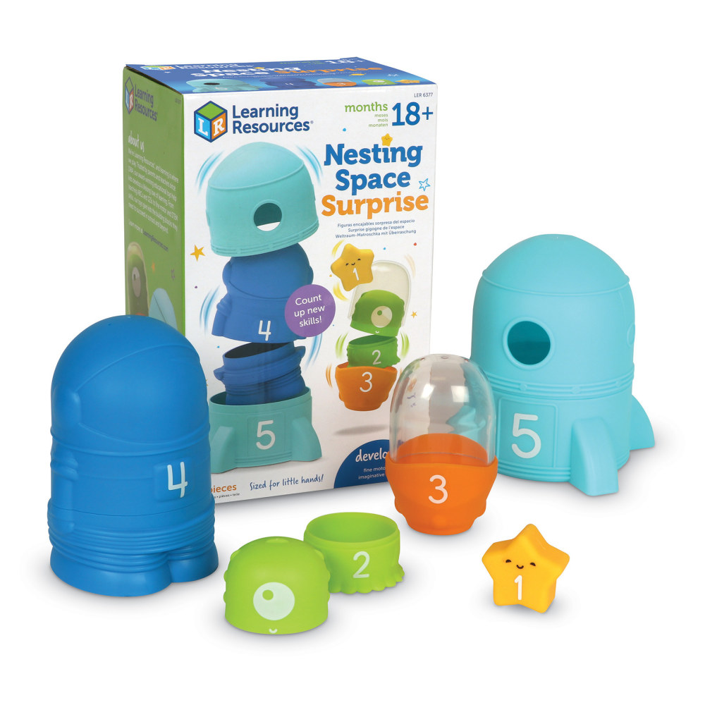 Learning Resources Nesting Rocket Ship, Multicolor MPN:LER6377