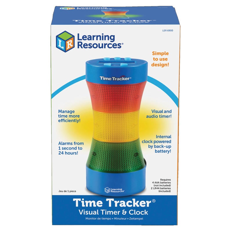 Learning Resources Time Tracker Visual Timer & Clock, 9 H, Multicolor MPN:LER6900