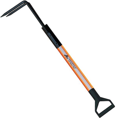 Rubbish Hook, 6 ft. Dog Bone Pole, HiViz Orange, D-Handle MPN:DBO-6RH-D