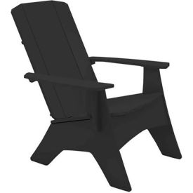 Ledge® Lounger Mainstay Adirondack Regular Ready To Assemble Black LL-MS-A-R-RTA-BK