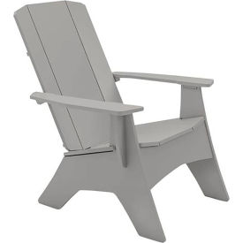 Ledge® Lounger Mainstay Adirondack Regular Ready To Assemble Gray LL-MS-A-R-RTA-GRY