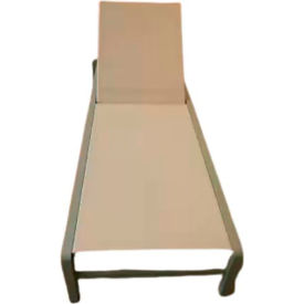 Ledge® Lounger Sling Chaise Powdercoat Taupe Frame Solid Taupe Fabric 12/Pack LL-EMP-SLC-HMFM0001-SLFT11452-BUNDLE12
