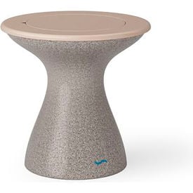 Ledge® Lounger Autograph Standard Side Table Sand Stone Base Cloud Lid LL-AG-ST-RL-SS-CD