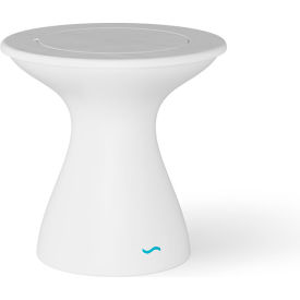 Ledge® Lounger Autograph Standard Side Table White Base Gray Lid LL-AG-ST-RL-W-GRY