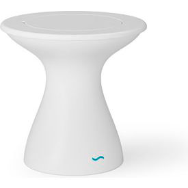Ledge® Lounger Autograph Standard Side Table White Base & Lid LL-AG-ST-RL-W-WH