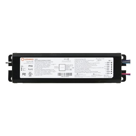 LEDDriver, NFC, 0-10V, 9-1/2in-L, 1PK MPN:LEDrv180UNV1250DIMAUX12P6NFC