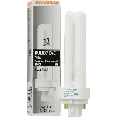 CFL, 13 W, T4, 4-Pin (G24q-1) MPN:CF13DD/E/841/ECO