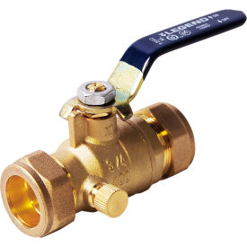Legend Valve T-2002NL Full Port Compression Ball Valve with Drain No Lead Brass 1